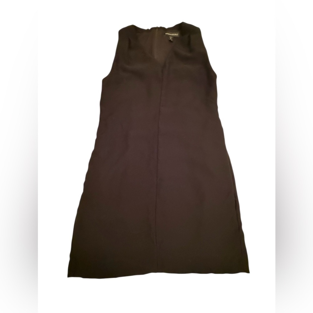 Banana Republic Women’s Black Sleeveless V-Neck Shift Dress Petite 0 Side Pocket